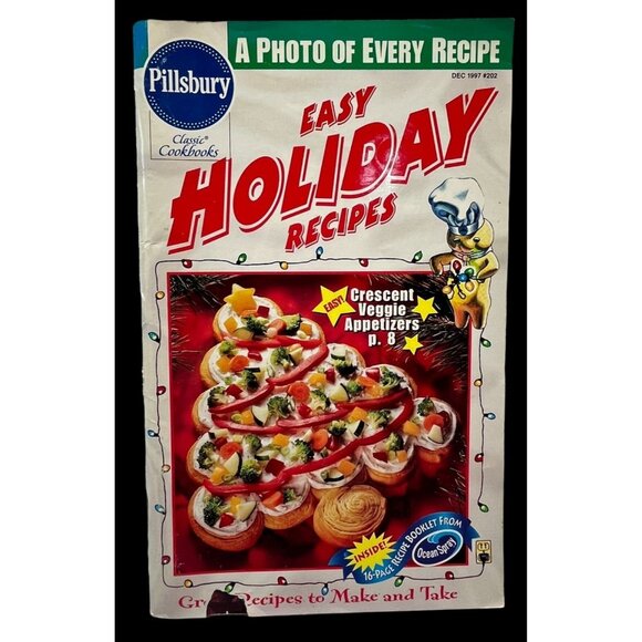 Pillsbury Easy Holiday Recipes Classic Cookbook Christmas December 1997 #202 - Picture 1 of 6